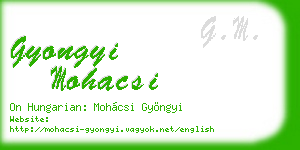 gyongyi mohacsi business card