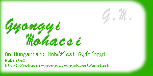 gyongyi mohacsi business card